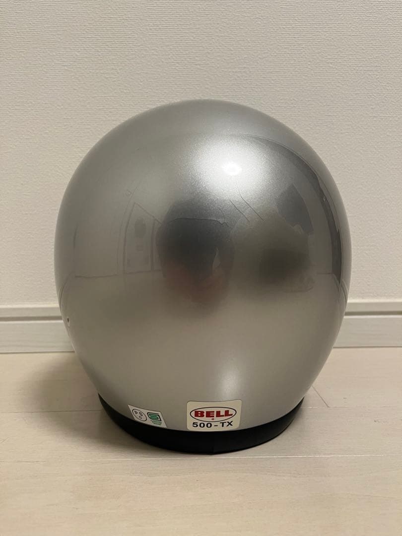 BELL ジェットヘルメット 500-TX シルバー M バイザー付き