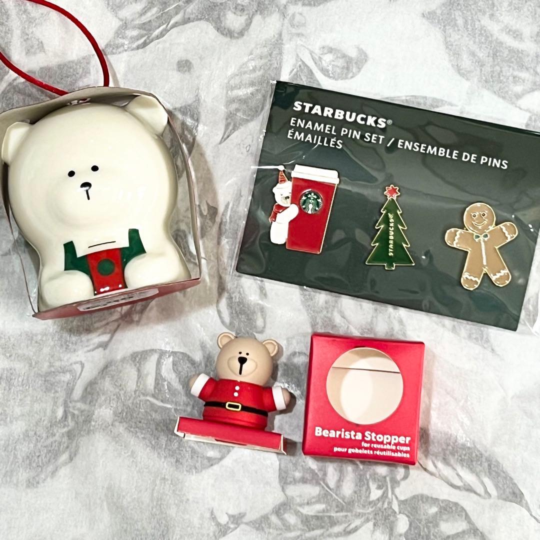 海外　スターバックス　ホリデー　小物セット　ベアリスタ トッパー　オーナメント