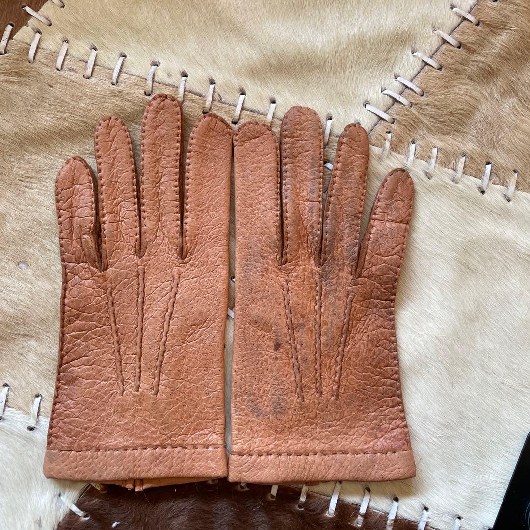 m*e様 中古 ペッカリー　グローブ made in France 革　手袋