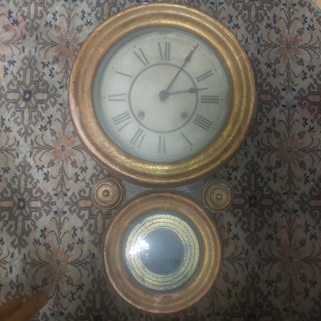 精工舎 明治時代 だるま時計 振り子時計 ジャンク インテリア