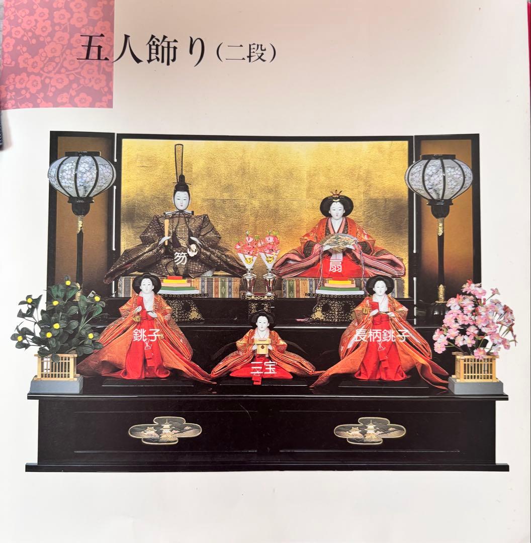五人飾り 二段 雛人形　台座のみ