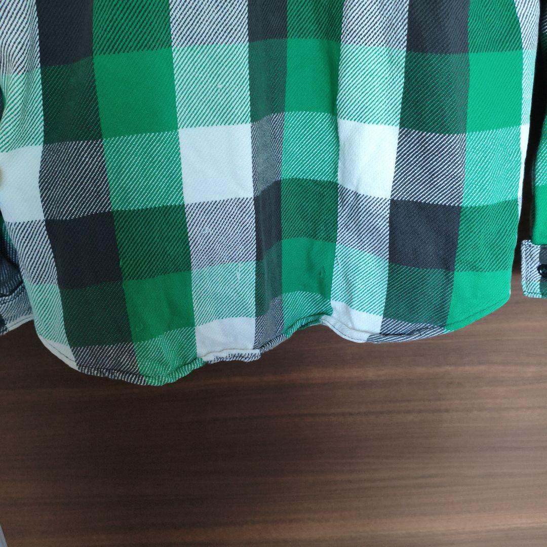 BIG MIKE 長袖ネルシャツ 16-L/16½ グリーンチェック　80's