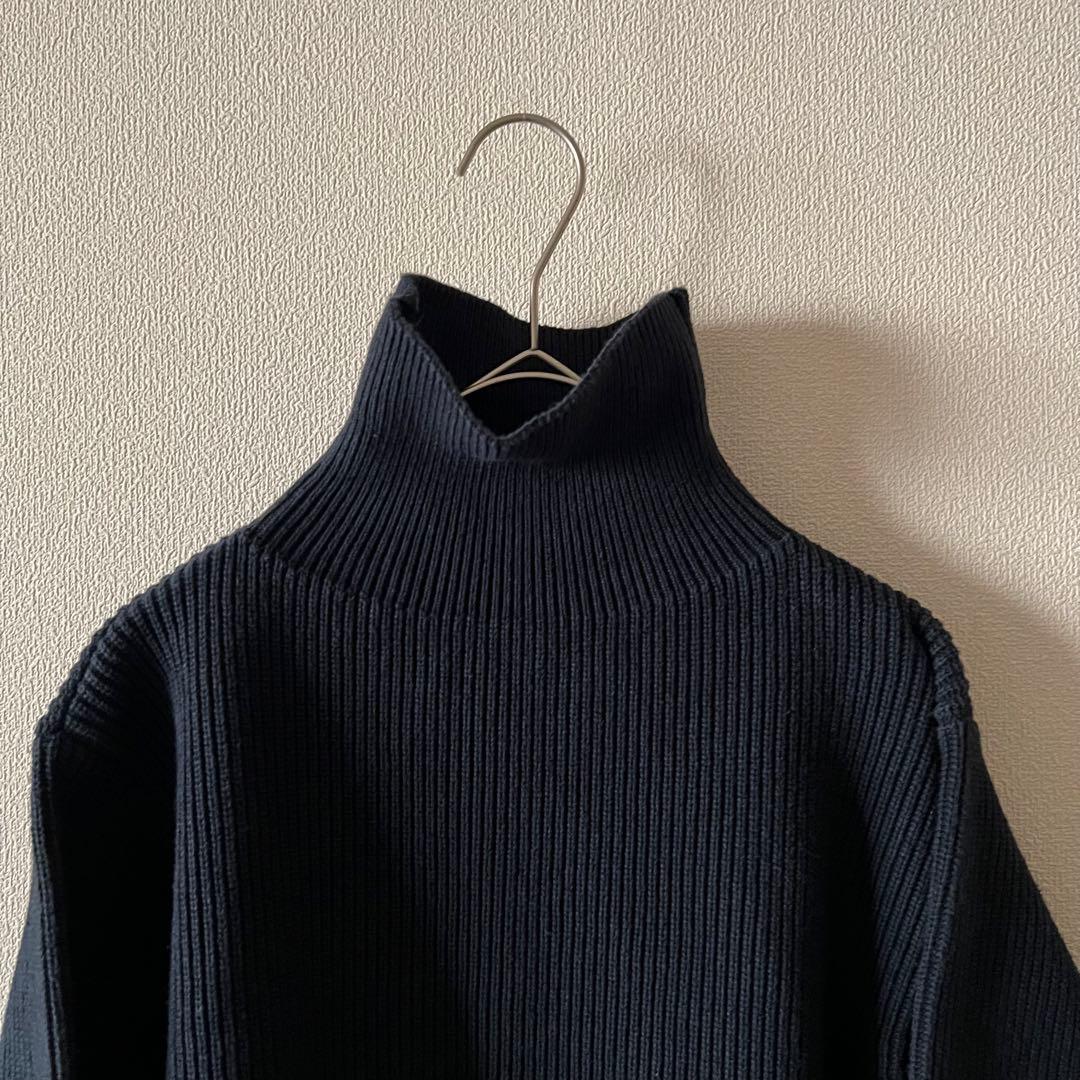 ジルサンダー ハイネック 長袖ニット ネイビー 30 XS相当 イタリア製
