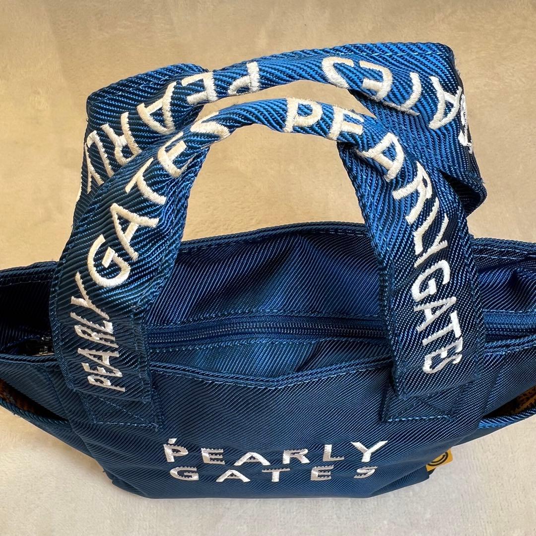 美品✨パーリーゲイツ 近年モデル カートバッグ ブルー　紺　ロゴ ニコちゃん