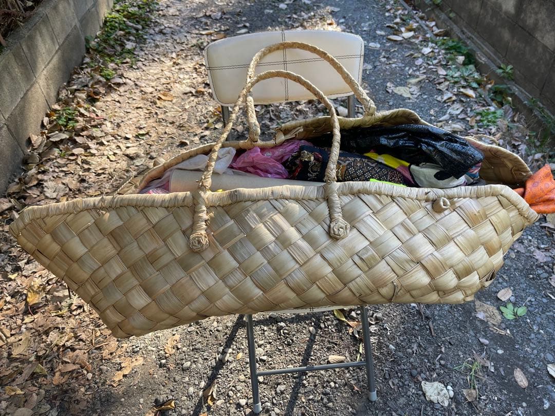 大きめ天然素材かごバッグ