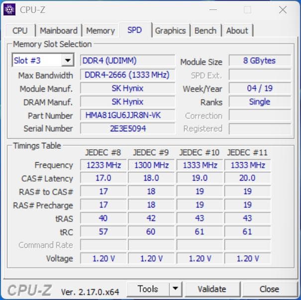 <動作確認済み>DDR4 8GB×4枚 32GB sk1