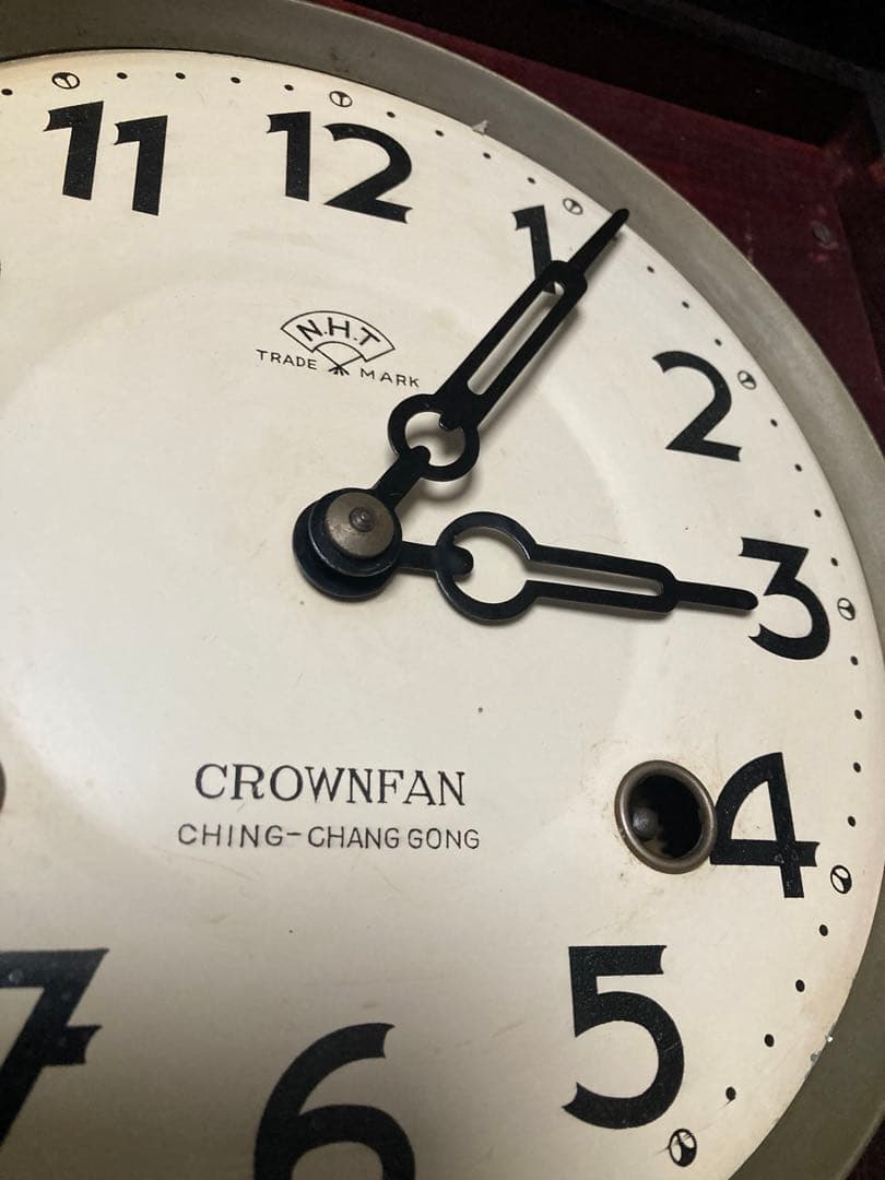 名古屋堀田時計CROWNFAN chingchanggongアンティーク柱時計