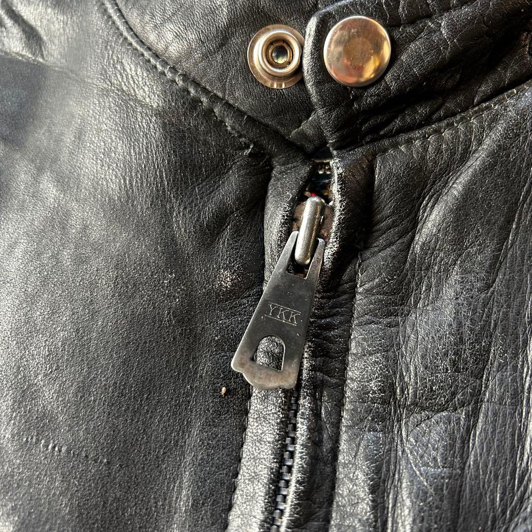 70s sears シアーズ レザージャケット ブラック 40 カスタム 本革