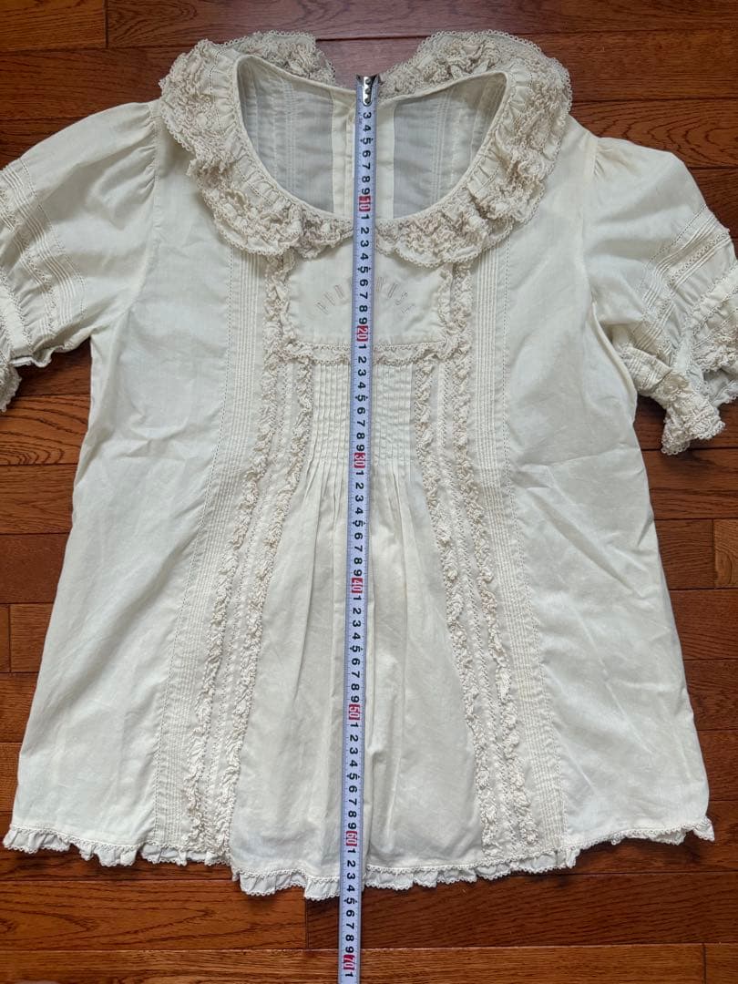 ピンクハウス(PINK HOUSE) レース付き半袖ブラウス