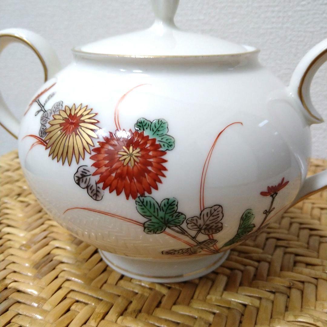 未使用　オールド香蘭社 シュガーポット クリーマー ティーポット 金彩