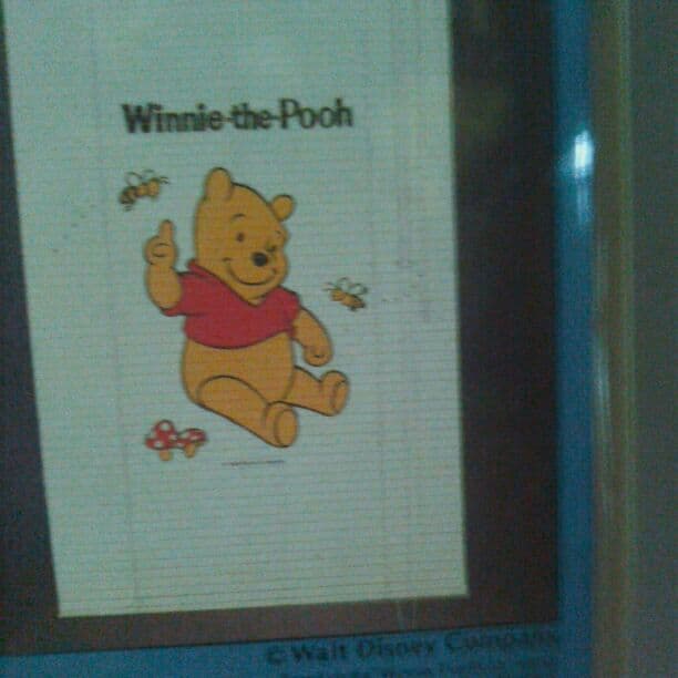 プ―さん柄ブラインド（幅88センチ*183丈）