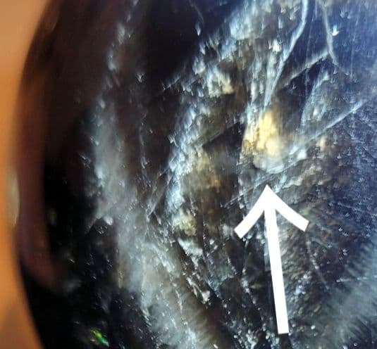 希少石ハイパワー！！スター！！モリオン 黒水晶 丸玉 天然石 共生あり