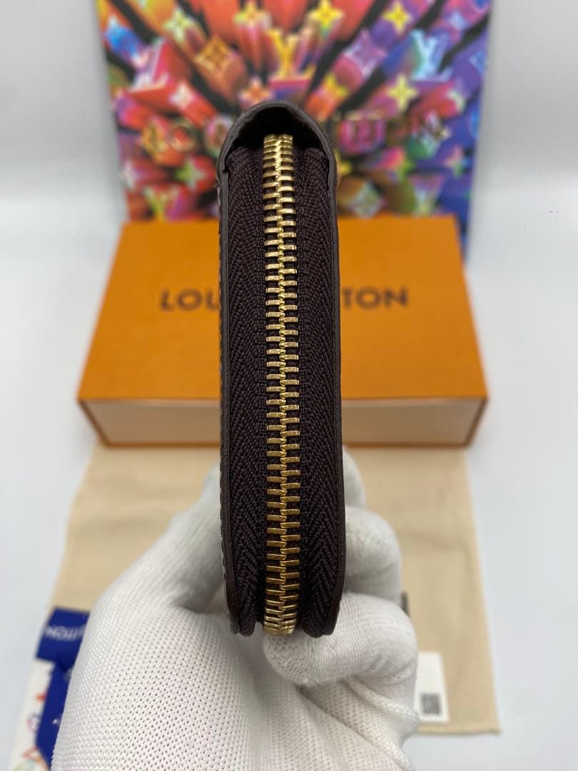 ルイヴィトン ヴェルニ アマラント ジッピーウォレット モノグラム 長財布