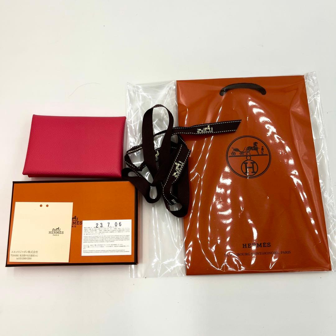 【極美品】エルメス カルヴィデュオ ローズアザレ ケース