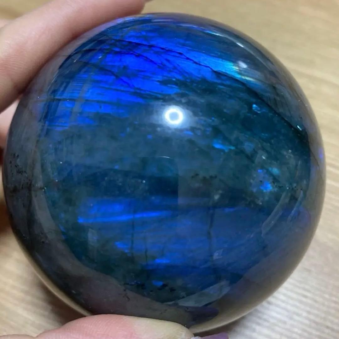 奉仕品　特大7.3㎝‼️ ラブラドライト スフィア