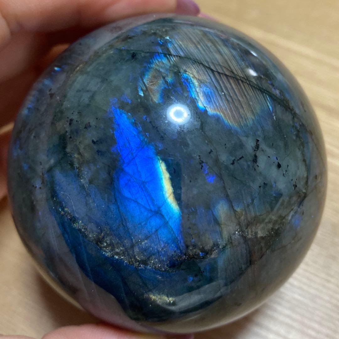 奉仕品　特大7.3㎝‼️ ラブラドライト スフィア