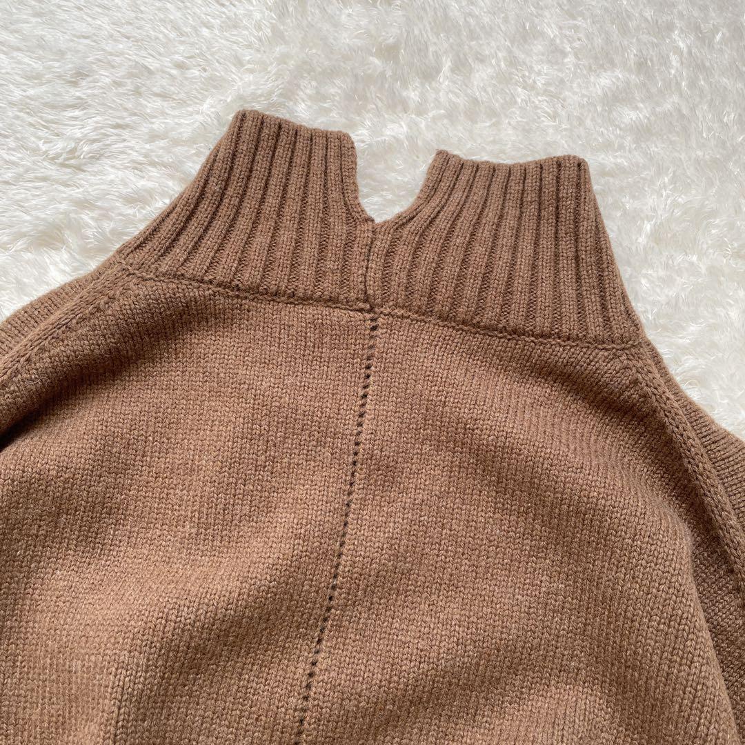 CINOH 長袖ニット セーター タートルネック ビッグサイズ キャメル 38