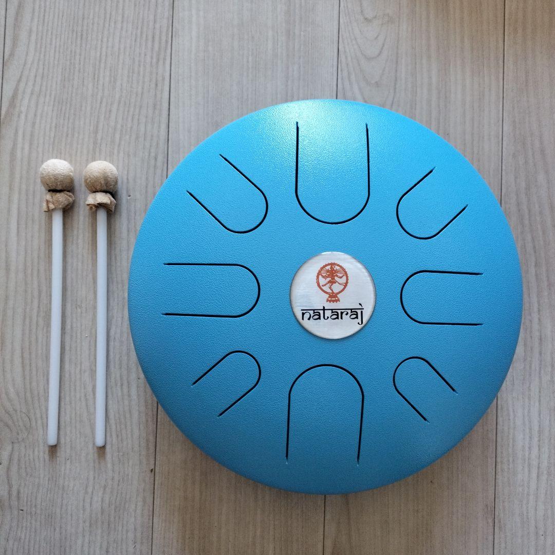 nataraj タングドラム 青 マレット2本付き