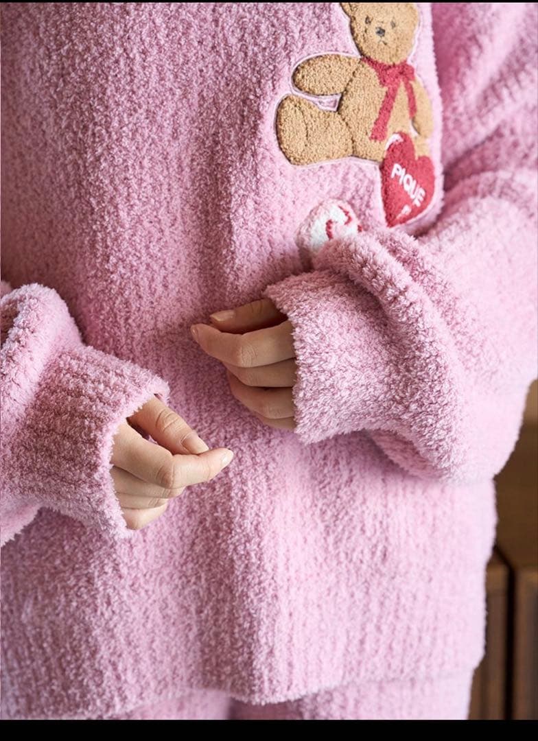 ジェラピケ　ベビモコベアさがらプルオーバー&ショートパンツセット