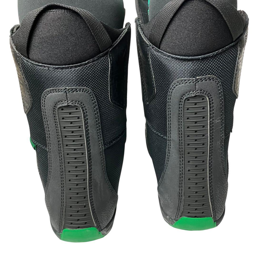 【美品】BUZRUN バズラン スノーボードブーツ ブラック/グリーン 26cm
