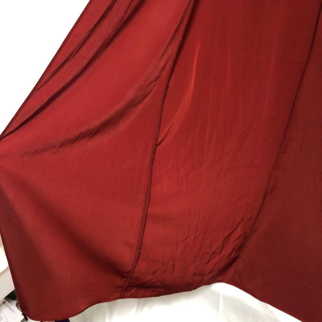 ⭐️美品アメリ シャイニーオールインワンつなぎwロングカーディガン上着　赤系