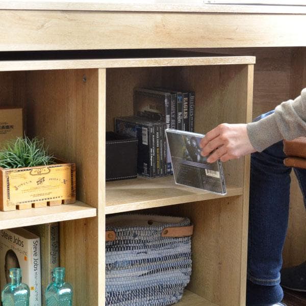 【新品・送料無料】パソコンデスク 3点セット 机 ラック チェスト 120幅