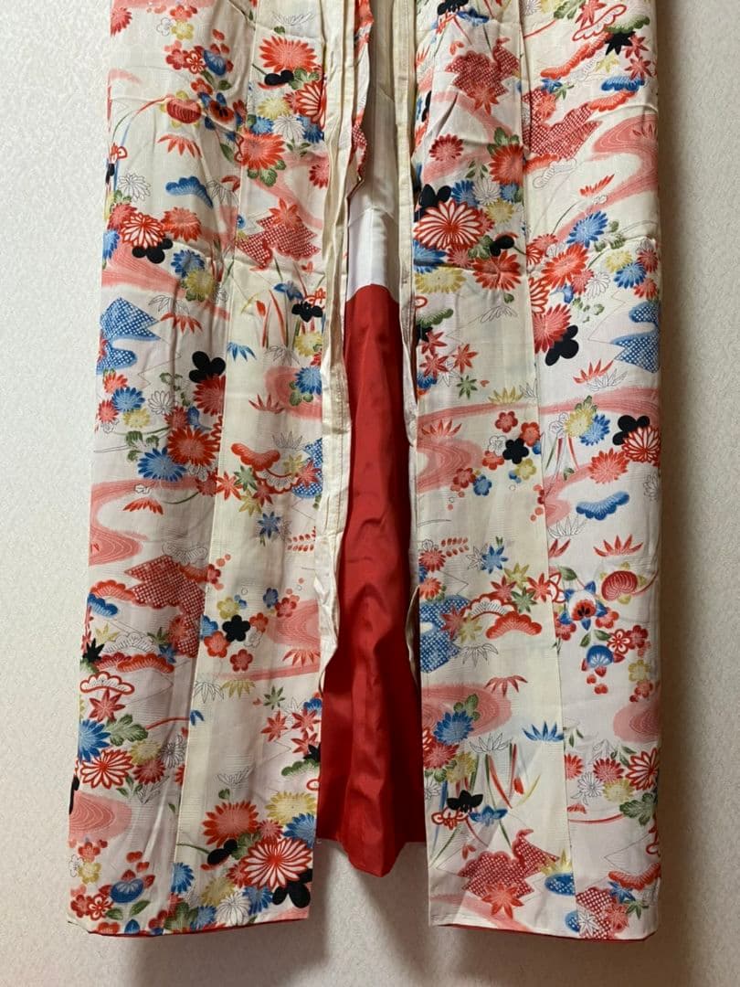 No.72正絹七五三子供着物アンティーク着丈102.5センチ裄丈49センチ