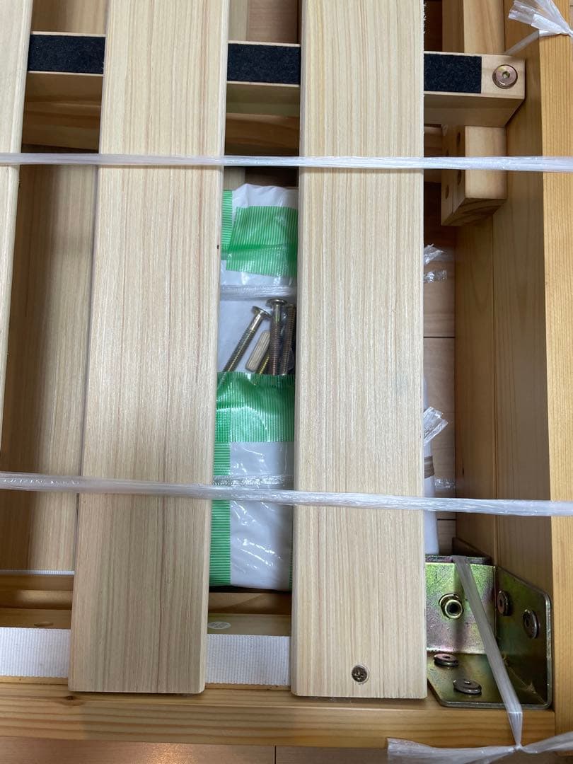 セミダブルベッドフレーム 天然木製 すのこ