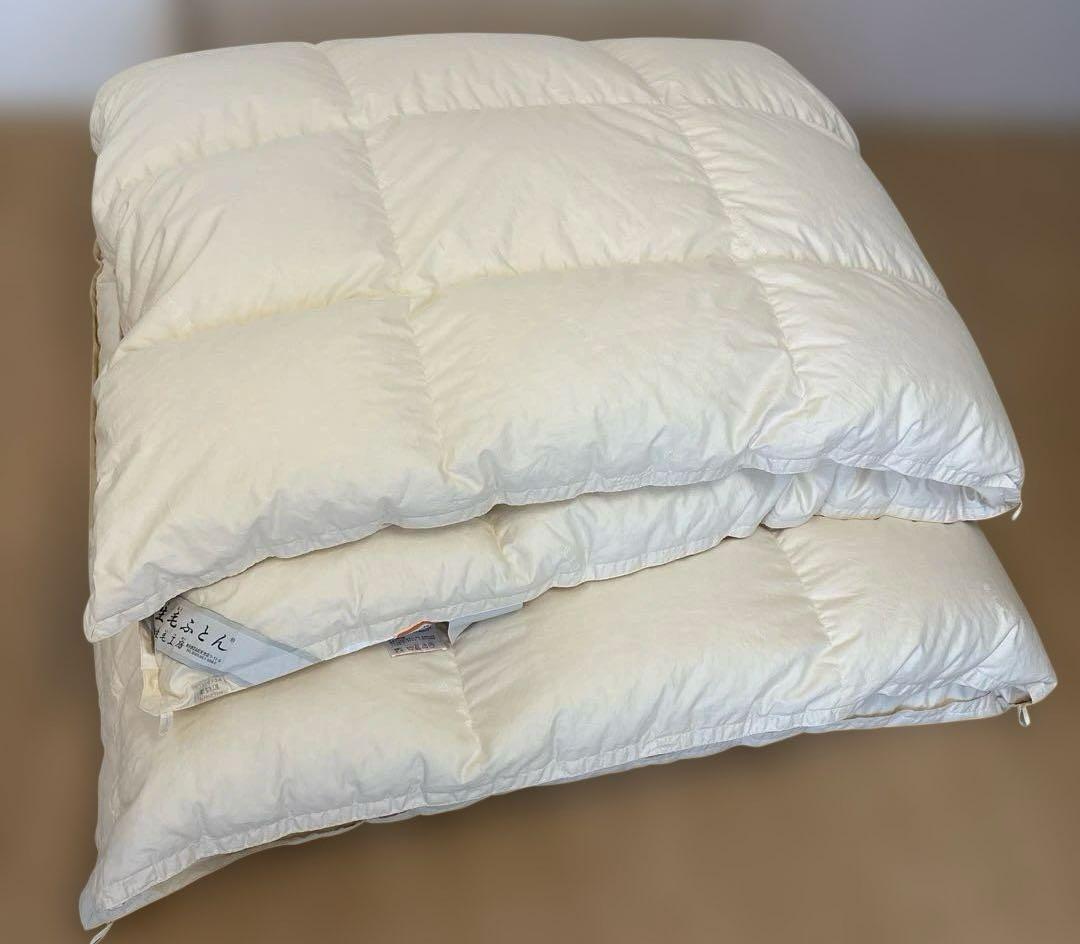 羽毛布団 キングロング ホワイトグース 95% 冬用 日本製