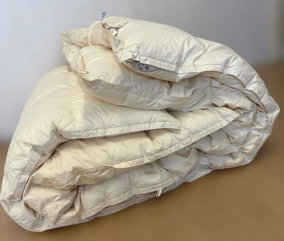 羽毛布団 キングロング ホワイトグース 95% 冬用 日本製