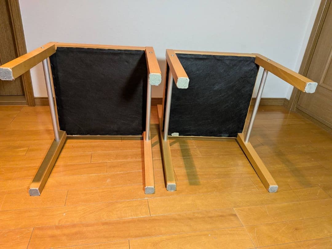 《送料込》無印 ダイニングチェア ブナ材 木製イス 椅子 廃盤品 2脚セット