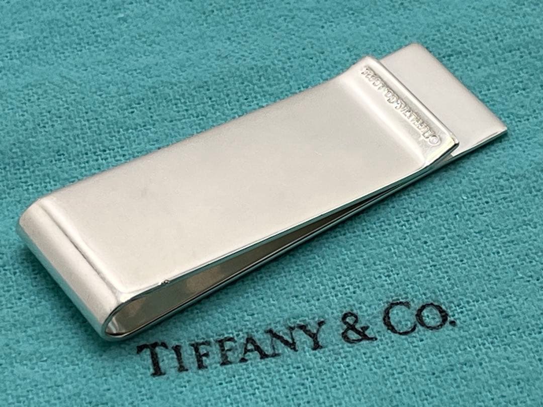 c432 ティファニー　エンジンターン　マネークリップ　シルバー　925
