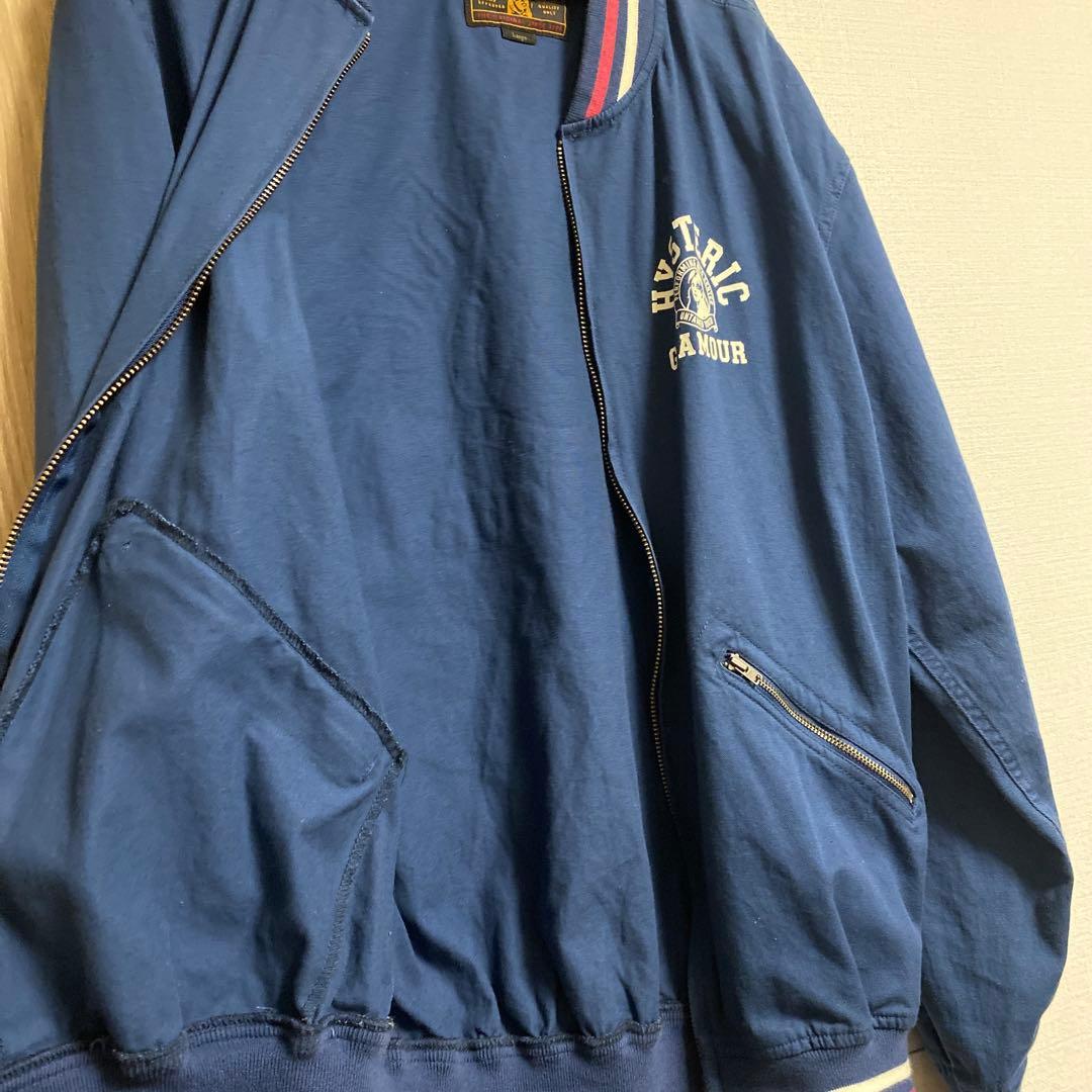 ヒステリックグラマーネイビー LARGE スタジャン（ブルゾン）