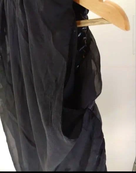 モンクレール　SONA/チュール切替/ダウンベスト/ナイロン/BLK/無地