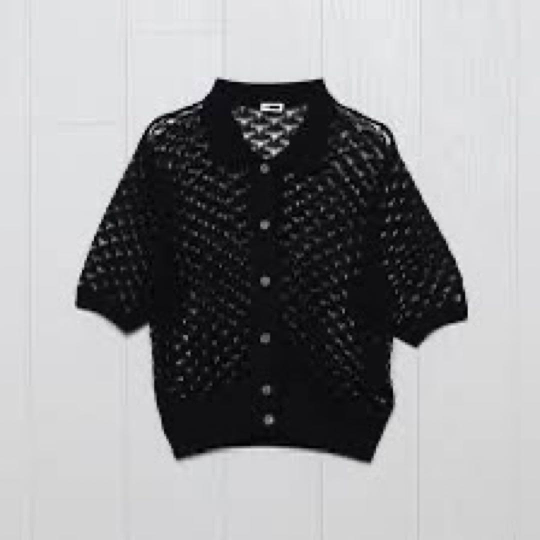 トップス H B&Y COTTON NYLON CORD COLLAER KNIT