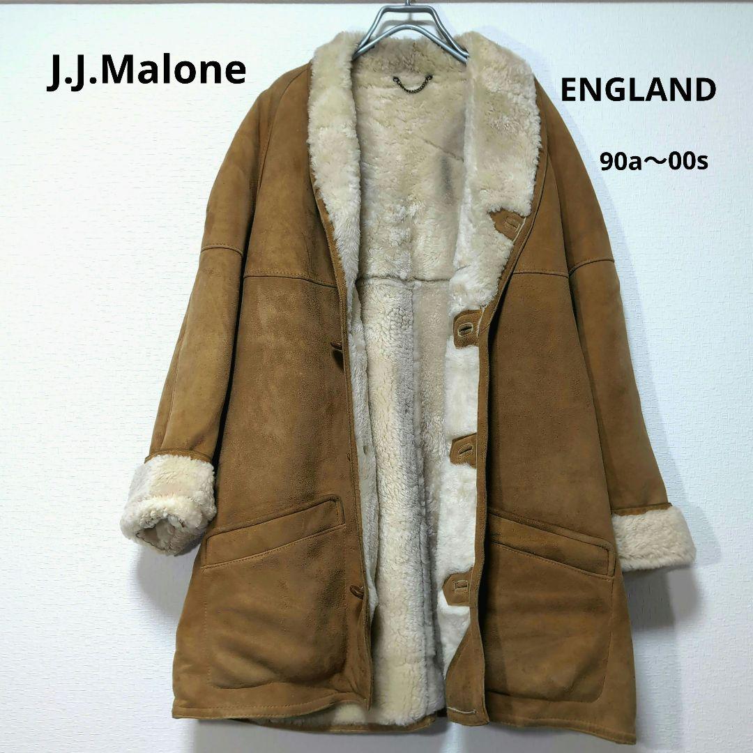 J.J.Malone ムートンコート ラムスキン ボア 英国製 90s XL