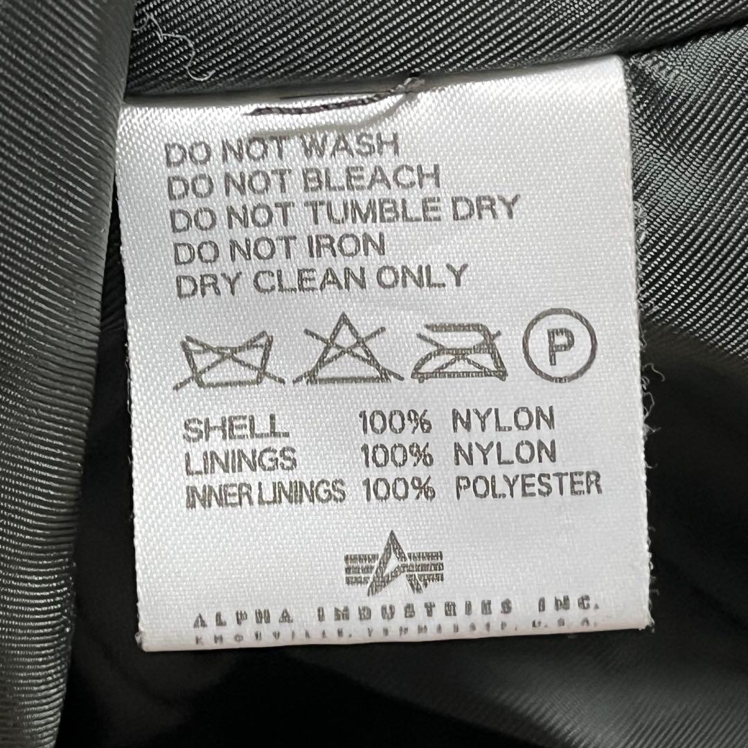 734 ALPHA MA-1 USA製 中綿厚手 XL相当 深セージグリーン