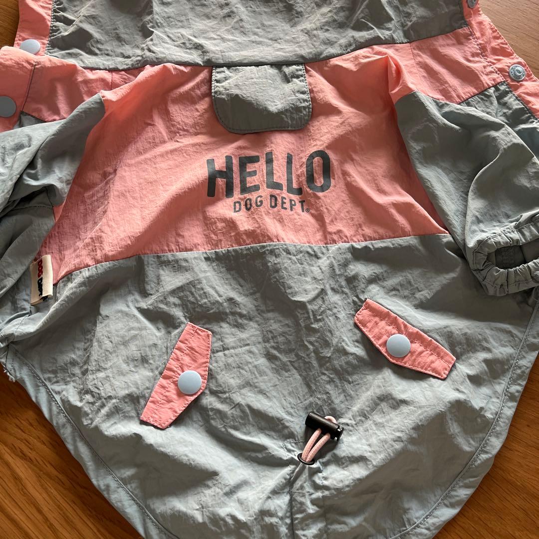 ドッグデプトレインコートセットアップ　撥水スヌードジャケット撥水オーバーオールS