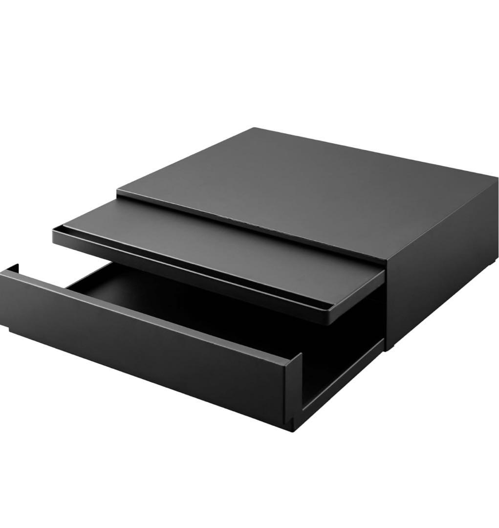 山崎実業　ツーウェイ キッチン家電下引き出し&スライドテーブル タワー