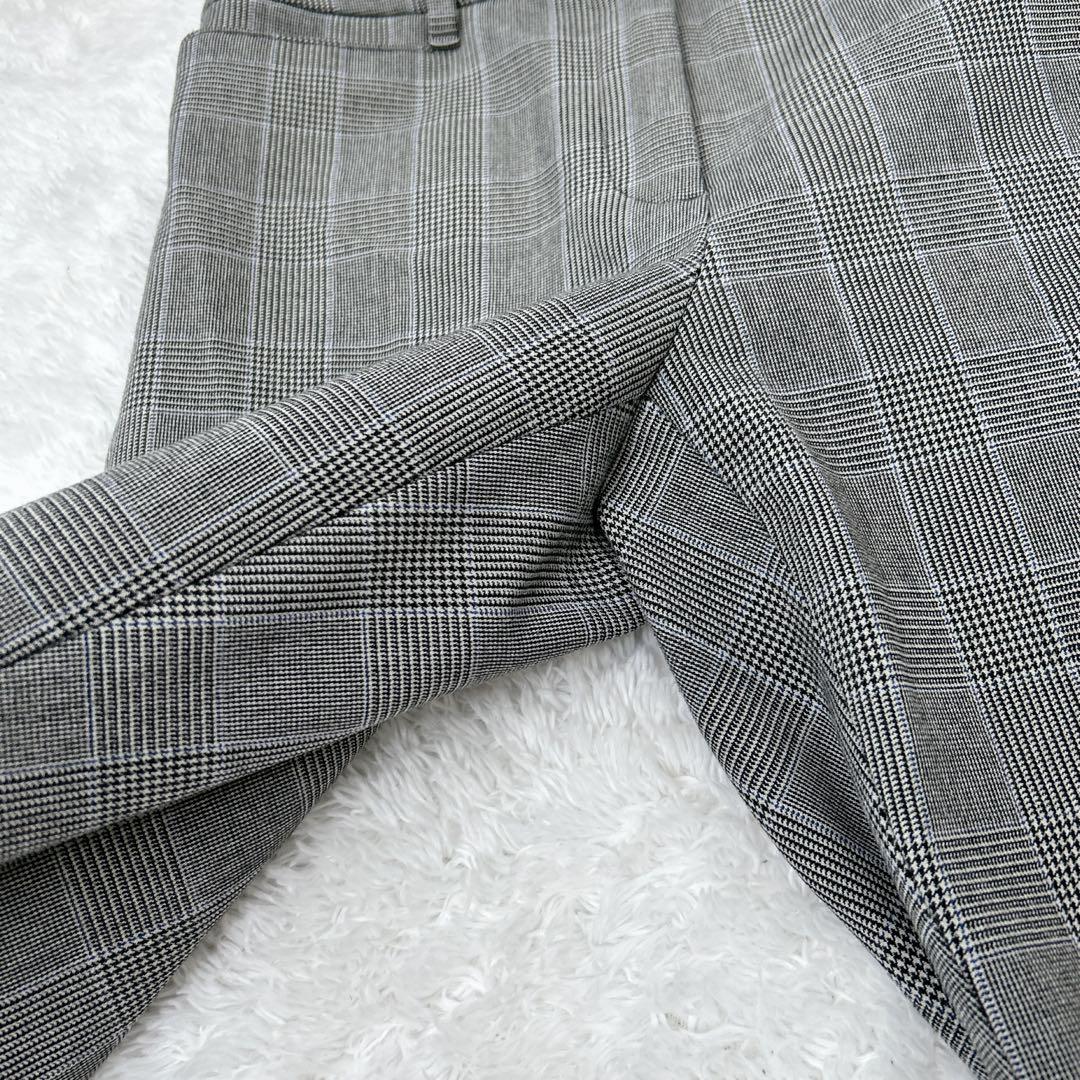 ✨美品✨ プラステ ストレッチ ウォッシャブル ノーカラー チェック スーツ