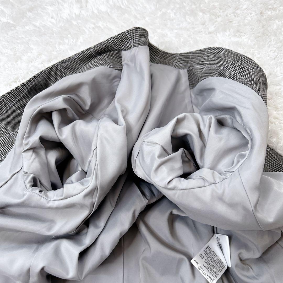 ✨美品✨ プラステ ストレッチ ウォッシャブル ノーカラー チェック スーツ