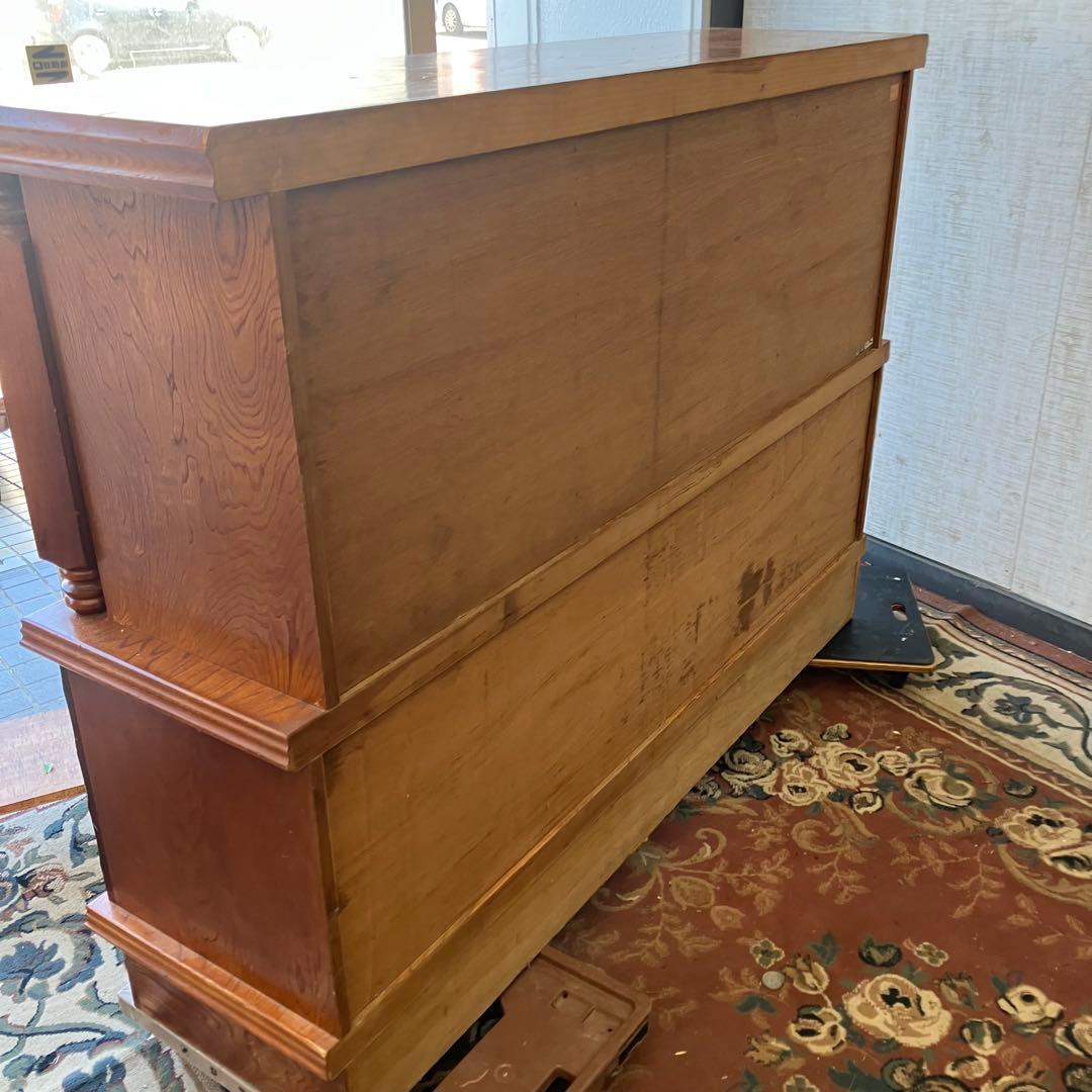 昭和レトロ 北城産業 大型 木製サイドボード 飾り棚 古家具 古道具 ビンテージ