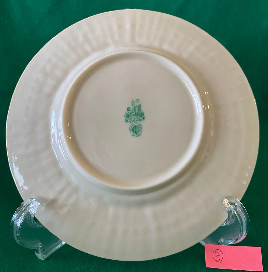 belleek ベリーク リンペット ケーキ皿 プレート 縁飾り付き 4枚