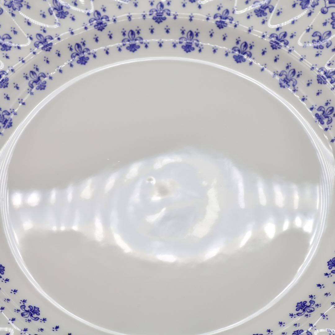 スポード フルール・ド・リス ブルー 27cm 大皿 プレート 6枚セット