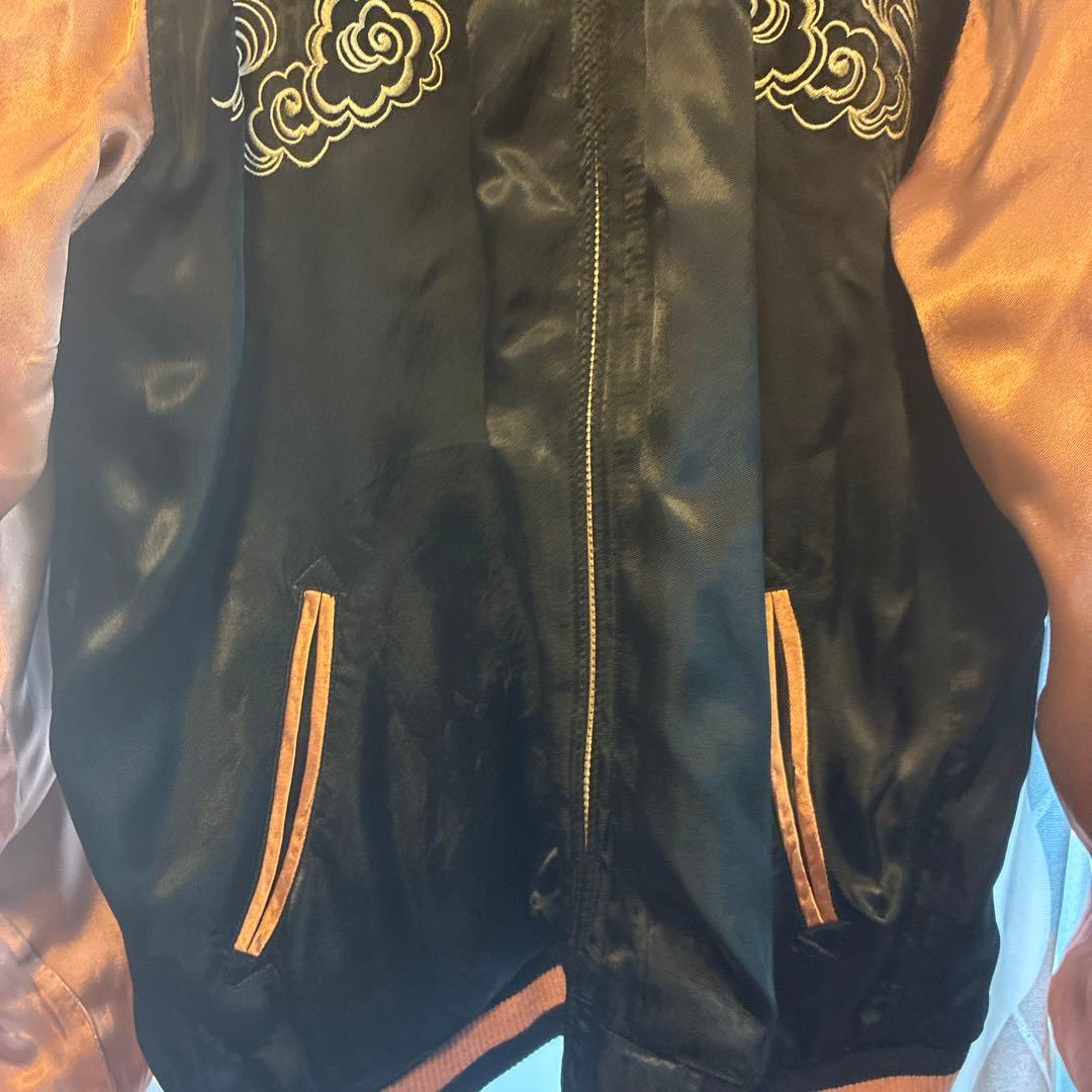 百花繚乱　風神雷神　リバーシブル　スカジャン　L