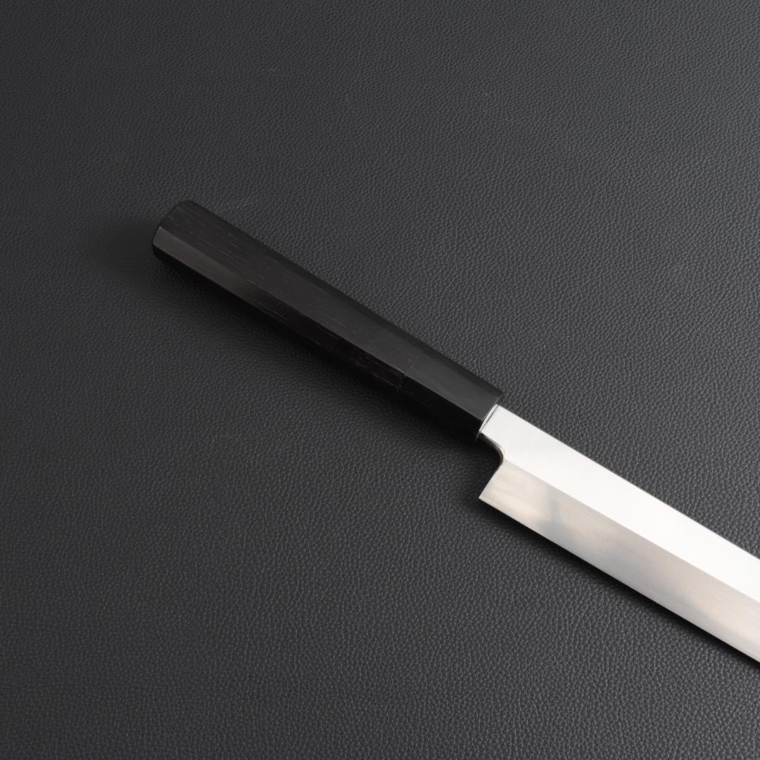 9801 柳刃包丁 尺一 刃は究極の切れ味 刺身包丁 和包丁 黒檀黒水牛角八角柄