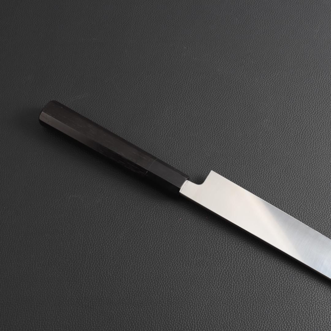 9801 柳刃包丁 尺一 刃は究極の切れ味 刺身包丁 和包丁 黒檀黒水牛角八角柄