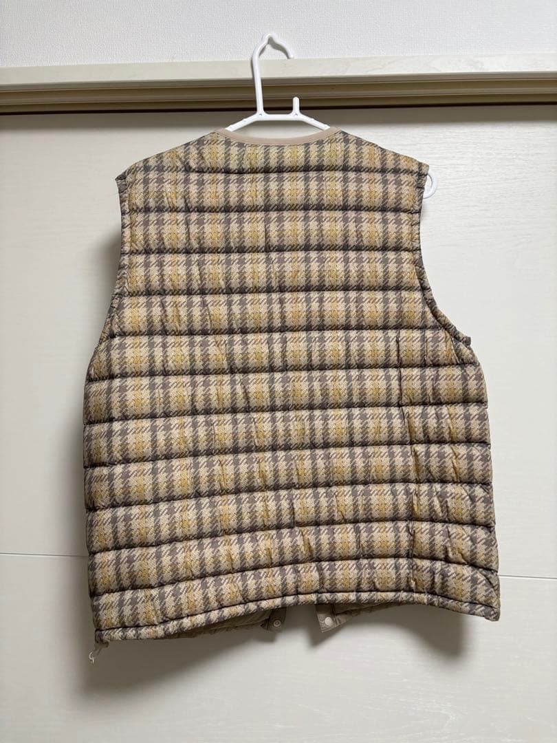 DANTON チェック柄 ダウンベスト M
