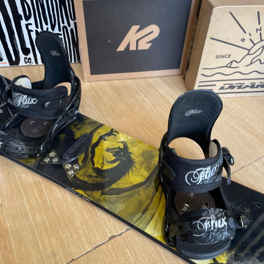 BURTON　バートン最高峰スノーボードセット　最上位ウッドコアドラゴンフライ