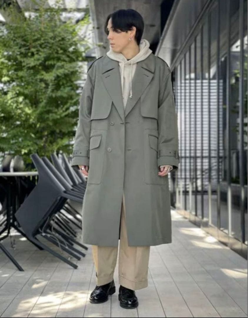 PUBLIC TOKYO 定価63800円コットンギャバハイクラストレンチコート